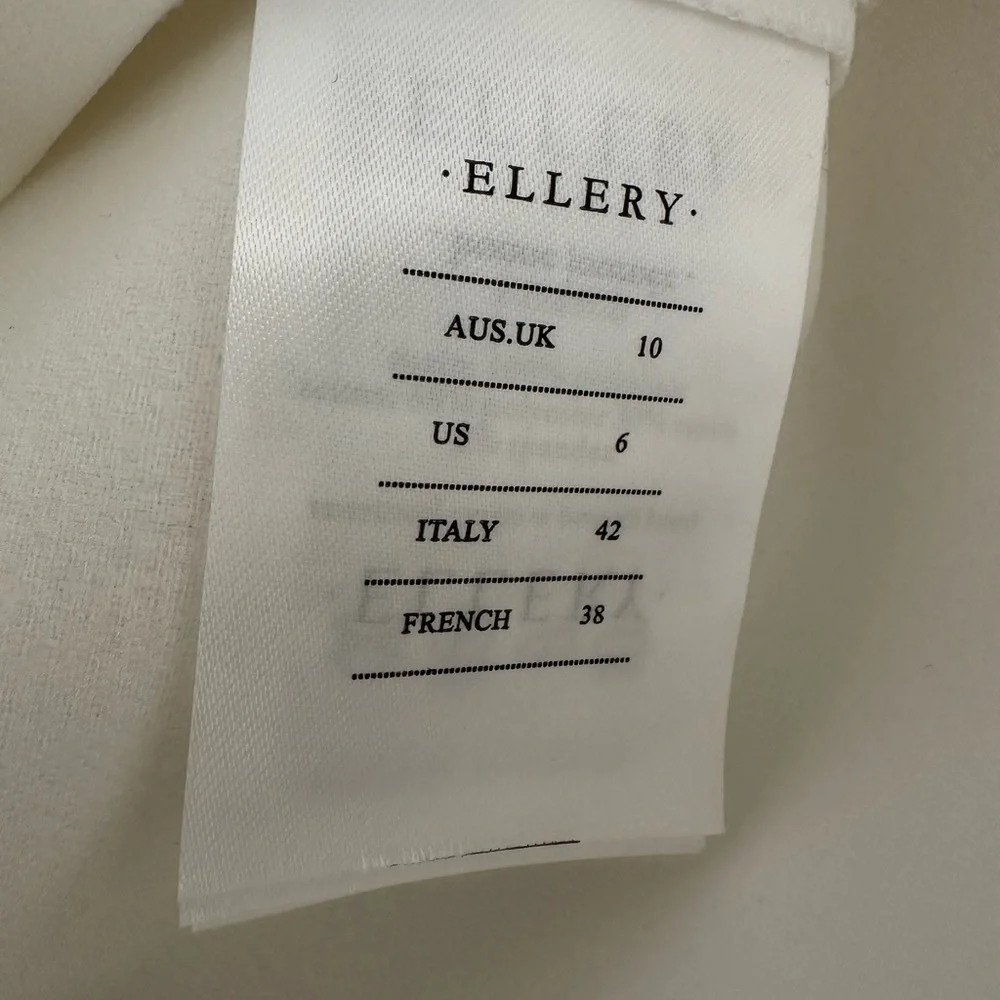 Ellery White Crepe Resort Midi Wide Bell Sleeve Dress NWT M/L $1495 Retail - Picture 9 of 15
